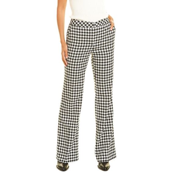 Trina Turk · Houndstooth Flare Pants · Black and White · Bell Bottom · Size 4 - Picture 1 of 8
